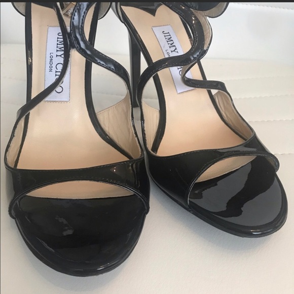 Jimmy Choo Lang 100m Patent Leather Heels - Picture 3 of 7